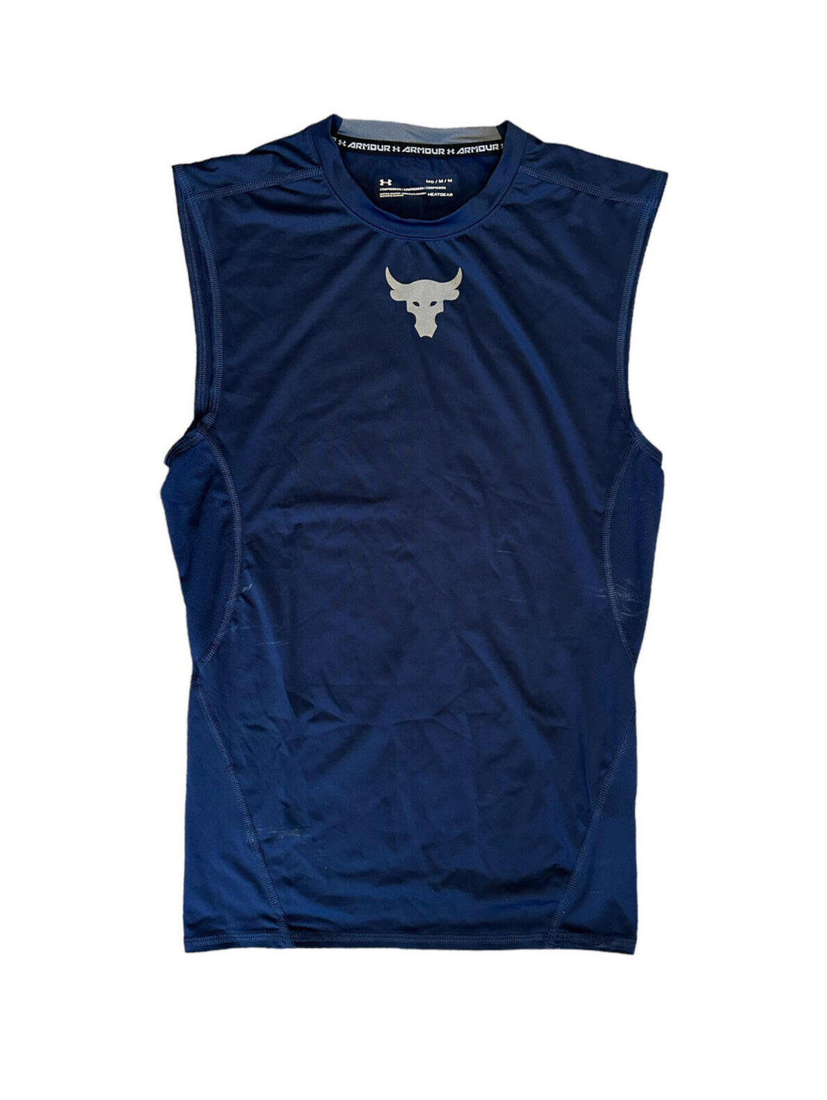 Under Armour Men's Project Rock Heatgear Compression Tank Top Shirt Size Medium